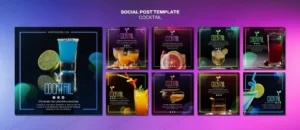 cocktail concept social media post template crc62884332 size132.94mb - title:Home - اورچین فایل - format: - sku: - keywords: p_id:18