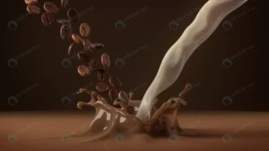 coffee beans milk falling into splash coffee crcec3721be size4.06mb 4000x2251 - title:Home - اورچین فایل - format: - sku: - keywords: p_id:18