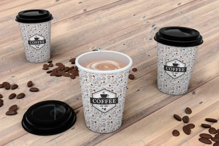 coffee cup mockup 4 crca19ea280 size130.80mb - title:موکاپ 3 ماگ قهوه با دانه های قهوه - اورچین فایل - format:PSD - فتوشاپ - sku:crca19ea280 - keywords: p_id:53273