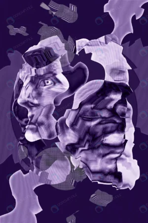 collage with sculpture human face pop art style mo rnd645 frp20186911 - title:Home - اورچین فایل - format: - sku: - keywords: p_id:18