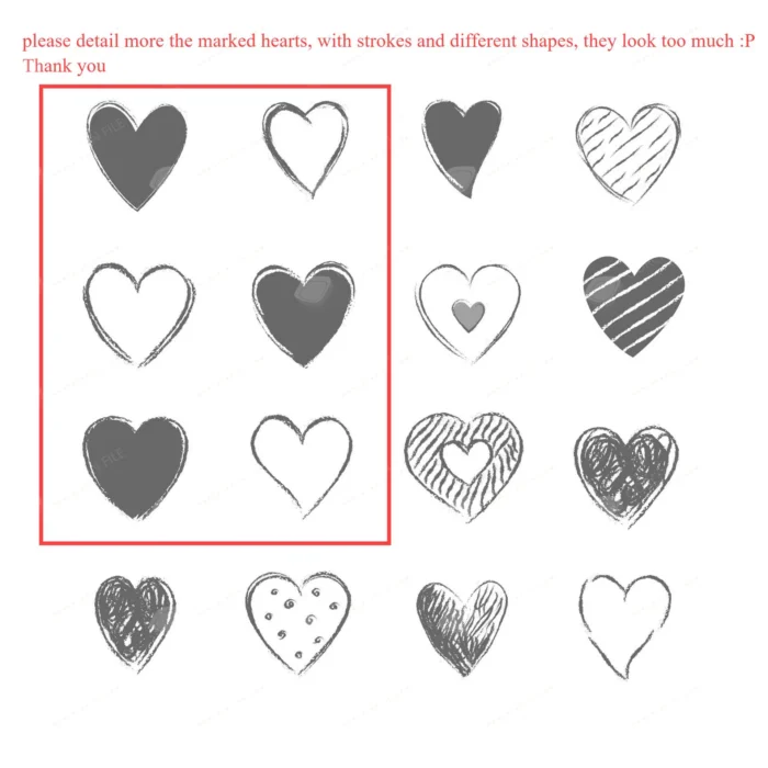 collection drawn grey hearts - title:دانلود مجموعه 16 وکتور قلب ویژه ولنتاین در طرح سیاه و سفید - اورچین فایل - format:EPS - وکتور - sku:5218 - keywords: p_id:30848