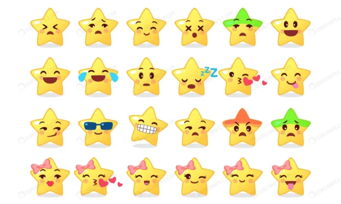 collection emoticon icon cute star cartoon white crc1028d574 size2.45mb - title:مجموعه وکتور ستاره های ایموجی - اورچین فایل - format:EPS - وکتور - sku:crc1028d574 - keywords: p_id:94289