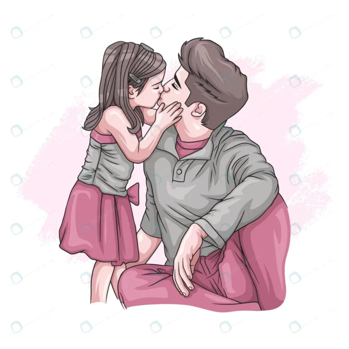 colorful drawing fathers hand holding his son fat crcfb70a318 size1.93mb - title:طرح تبریک روز پدر - اورچین فایل - format:EPS - وکتور - sku:crcfb70a318 - keywords: p_id:43280