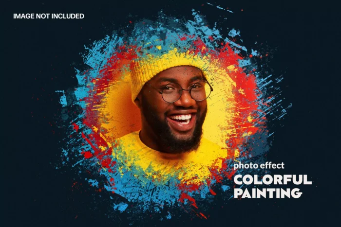colorful paint splatters photo effect template crca73a094a size21.78mb - title:اکشن فتوشاپ با افکت اسپلش رنگ - اورچین فایل - format:PSD - فتوشاپ - sku:crca73a094a - keywords: p_id:40230