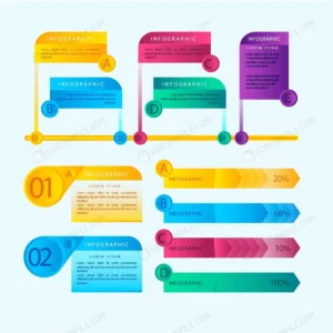 colorful set infographic elements with gradient s crc812cb621 size2.22mb - title:Home - اورچین فایل - format: - sku: - keywords: p_id:18