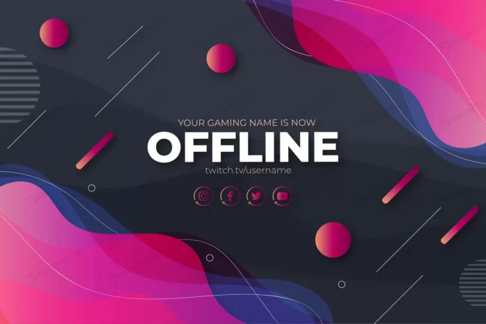 colorful twitch design banner offline crc9b6d3657 size8.61mb - title:تمپلیت بنر تبلیغاتی آفلاین - اورچین فایل - format:EPS - وکتور - sku:crc9b6d3657 - keywords: p_id:93951