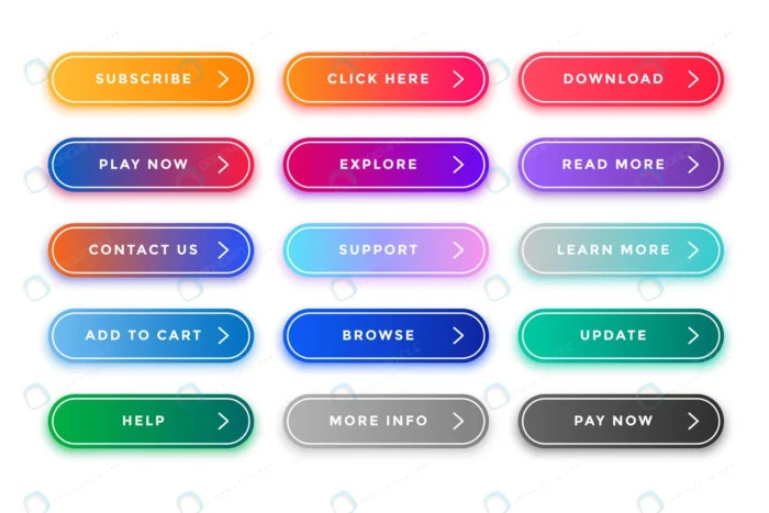 colorful web buttons pack different purposes crc93bafe54 size1.71mb 1 - title:مجموعه وکتور دکمه های وب با گرادینت رنگی - اورچین فایل - format:EPS - وکتور - sku:crc93bafe54 - keywords: p_id:48565