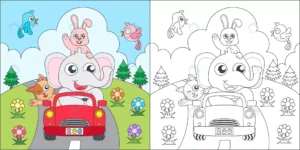 coloring animals riding car crc20a10abb size2.70mb - title:Home - اورچین فایل - format: - sku: - keywords: p_id:18