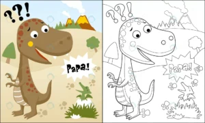 coloring book or page of funny dinosaurs cartoon crc1a00bc34 size1.50mb - title:Home - اورچین فایل - format: - sku: - keywords: p_id:18