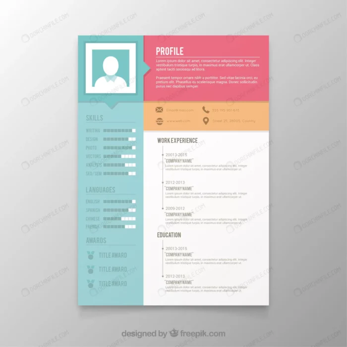 colors resume template crcc4748141 size2.18mb - title:قالب آماده رزومه شخصی - اورچین فایل - format:EPS - وکتور - sku:crcc4748141 - keywords: p_id:101535