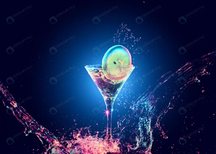 colourful cocktail glass with splash dark backgro crc4a9d1f2b - title:تصویر تبلیغاتی نوشیدنی با اسپلش آب میوه - اورچین فایل - format:JPG - استوک - sku:crc4a9d1f2b - keywords: p_id:62209
