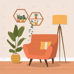 comfortable chair lamp house plants flat illustra crc12e819a1 size1.71mb - title:Home - اورچین فایل - format: - sku: - keywords: p_id:18