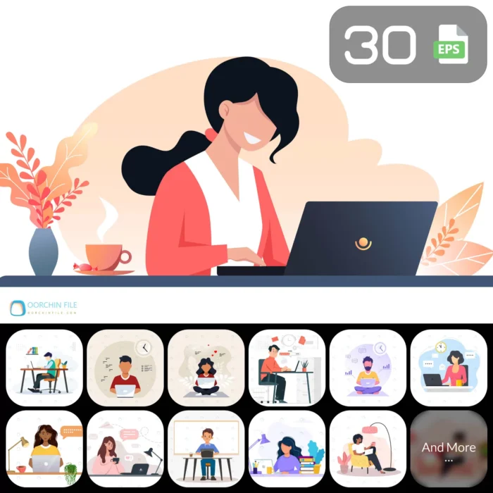 computer 4da - title:کالکشن 30 وکتور کار با کامپیوتر - اورچین فایل - format:EPS - وکتور - sku:crca6e57bb9 - keywords: p_id:59945