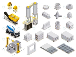 concrete production set isometric icons with manu crc6f409b78 size4.67mb - title:Home - اورچین فایل - format: - sku: - keywords: p_id:18