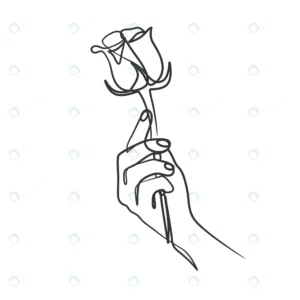 continuous line art drawing hand holding flower h crc7a570281 size0.33mb 1 - title:Home - اورچین فایل - format: - sku: - keywords: p_id:18