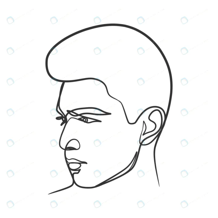 continuous line art drawing man face one line man crc7de880b9 size0.32mb - title:وکتور لاین آرت نیمرخ صورت پسر - اورچین فایل - format:EPS - وکتور - sku:crc7de880b9 - keywords: p_id:52342