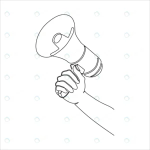 continuous line art hand holding megaphone crc6dfae785 size0.92mb - title:Home - اورچین فایل - format: - sku: - keywords: p_id:18