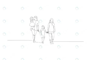 continuous line drawing happy family profile vect crc6a4998f3 size0.44mb - title:Home - اورچین فایل - format: - sku: - keywords: p_id:18