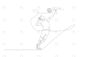 continuous line drawing male playing volleyball v crc041ccb1b size0.60mb - title:Home - اورچین فایل - format: - sku: - keywords: p_id:18