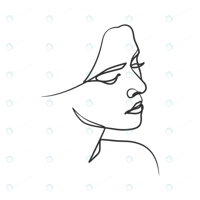 continuous line drawing woman face cute female li crc3c143d66 size0.27mb 1 - title:وکتور لاین آرت چهره خانم - اورچین فایل - format:EPS - وکتور - sku:crc3c143d66 - keywords: p_id:52348