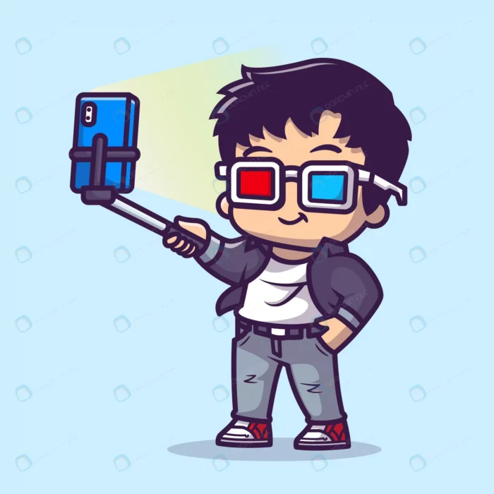 cool boy taking selfie with phone camera cartoon crc208bb483 size1.53mb - title:کاراکتر پسر در حال سلفی گرفتن - اورچین فایل - format:EPS - وکتور - sku:crc208bb483 - keywords: p_id:61630