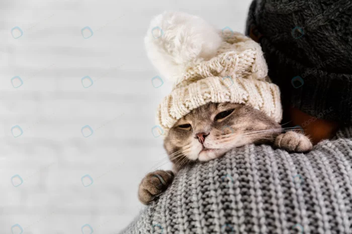 copy space cute cat wearinf fur cap winter crc01fff0e6 size10.23mb 5760x3840 1 - title:تصویر استوک گربه با نمک دوست داشتنی - اورچین فایل - format:JPG - استوک - sku:crc01fff0e6 - keywords: p_id:47916