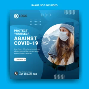 coronavirus social media instagram post banner template 2 - title:Home - اورچین فایل - format: - sku: - keywords: p_id:18