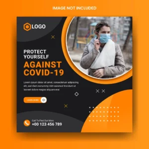 coronavirus social media instagram post banner template - title:Home - اورچین فایل - format: - sku: - keywords: p_id:18