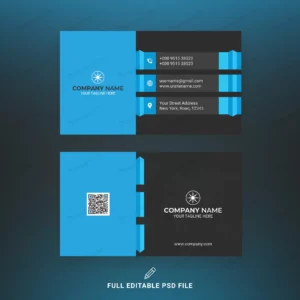 corporate blue black business card template crcc43076fc size3.96mb - title:Home - اورچین فایل - format: - sku: - keywords: p_id:18