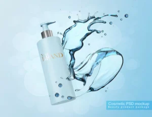 cosmetic bottle with water splash mockup crc5990ed10 size60.07mb - title:Home - اورچین فایل - format: - sku: - keywords: p_id:18