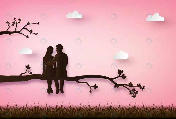 couple sitting branch paper cut illustration love crc22c77b16 size10.77mb - title:وکتور دختر و پسر بر روی شاخه درخت - اورچین فایل - format:EPS - وکتور - sku:crc22c77b16 - keywords: p_id:75915