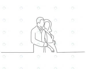 couple their wedding sketch continuous line art i crc2b73bfff size0.54mb - title:Home - اورچین فایل - format: - sku: - keywords: p_id:18