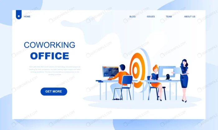 coworking office flat landing page template with crcc514d7a4 size1.91mb - title:صفحه فرود مرتبط با محیط کار - اورچین فایل - format:EPS - وکتور - sku:crcc514d7a4 - keywords:صفحه فرود مرتبط با محیط کار p_id:102887