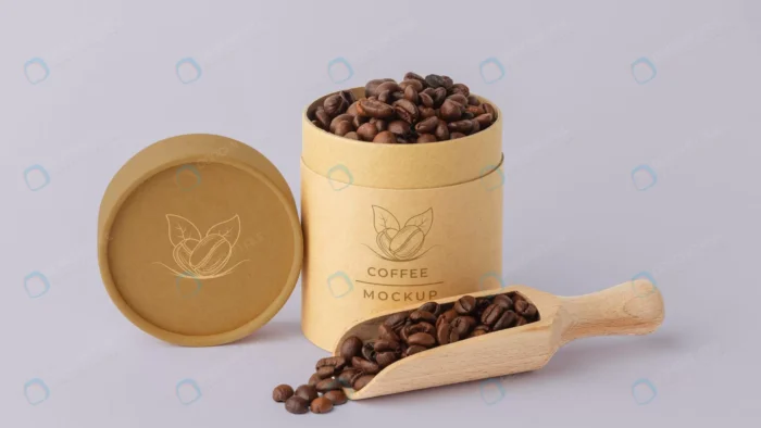 craft cylinder realistic design mockup 3 crc5c55c2f6 size29.26mb - title:موکاپ بسته آکنده از دانه های قهوه با فرمت فتوشاپ - اورچین فایل - format:PSD - فتوشاپ - sku:crc5c55c2f6 - keywords: p_id:55704