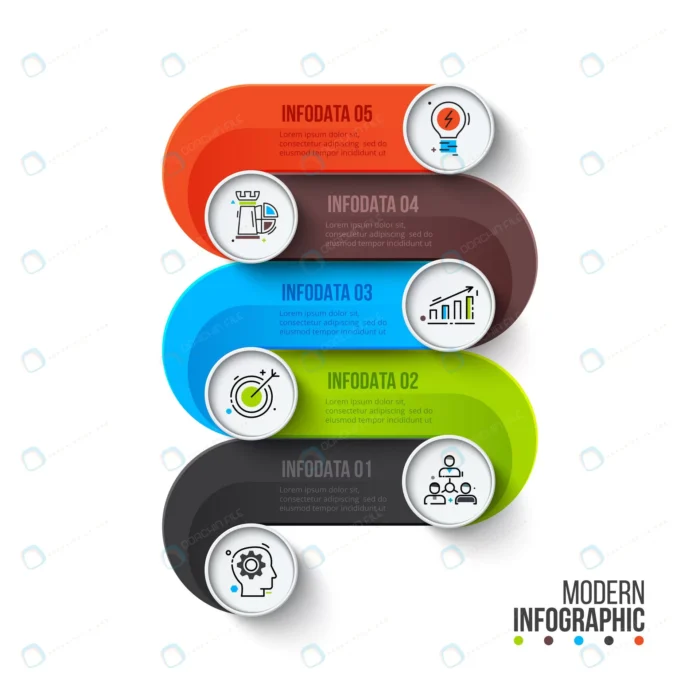 creative concept infographic abstract elements gr crcddd1ce63 size3.78mb - title:وکتور اینفوگرافی مدرن 5 مرحله ای - اورچین فایل - format:EPS - وکتور - sku:crcddd1ce63 - keywords: p_id:61057