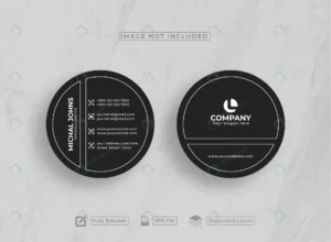 creative die cut circle business card template rnd258 frp27306344 - title:Home - اورچین فایل - format: - sku: - keywords: p_id:18