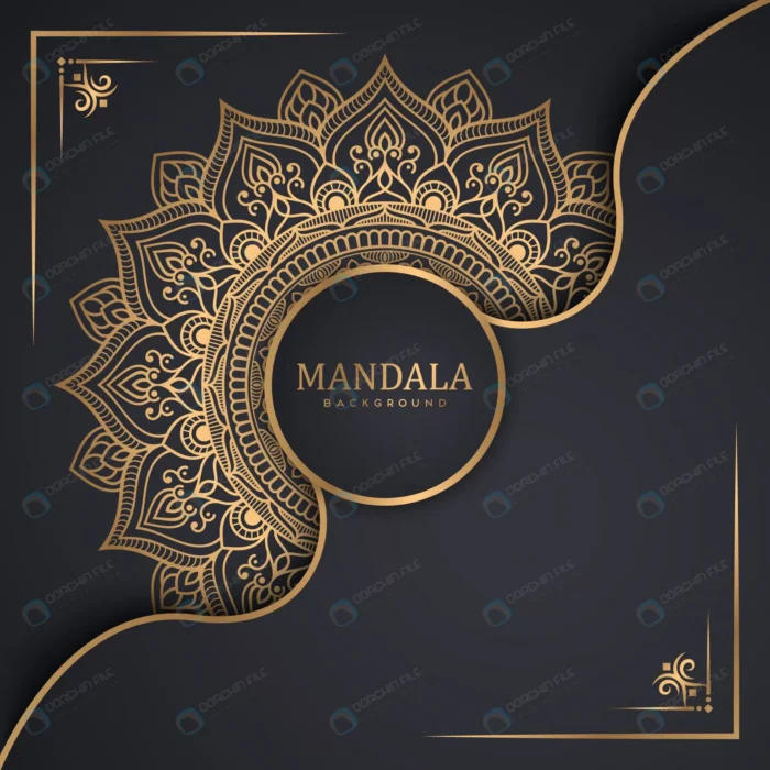creative luxury mandala background design crc10643972 size14.04mb 1 - title:وکتور ماندالا مشکی و طلایی - اورچین فایل - format:EPS - وکتور - sku:crc10643972 - keywords: p_id:52894