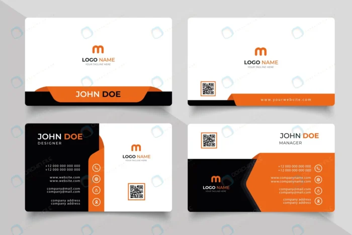 creative modern name card business card rnd549 frp10329731 - title:کارت ویزیت تجاری به رنگ سیاه، سفید و نارنجی - اورچین فایل - format:EPS - وکتور - sku:frp10329731 - keywords: p_id:67457