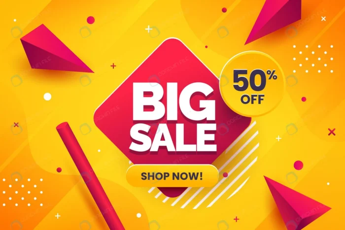 creative sales banner with abstract details crcf1b735ee size3.85mb - title:وکتور فروش با تخفیف 50 درصد - اورچین فایل - format:EPS - وکتور - sku:crcf1b735ee - keywords: p_id:58691