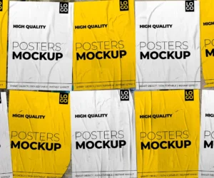 crumpled posters composition mockup crca950114a size81.27mb - title:Home - اورچین فایل - format: - sku: - keywords: p_id:18