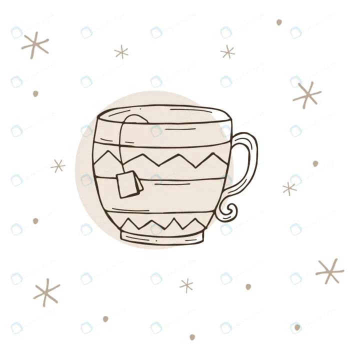 cup tea with snowflakes white brown background ve crc3c24516a size1.02mb - title:دانلود وکتور فنجان چای - اورچین فایل - format:EPS - وکتور - sku:crc3c24516a - keywords: p_id:85217