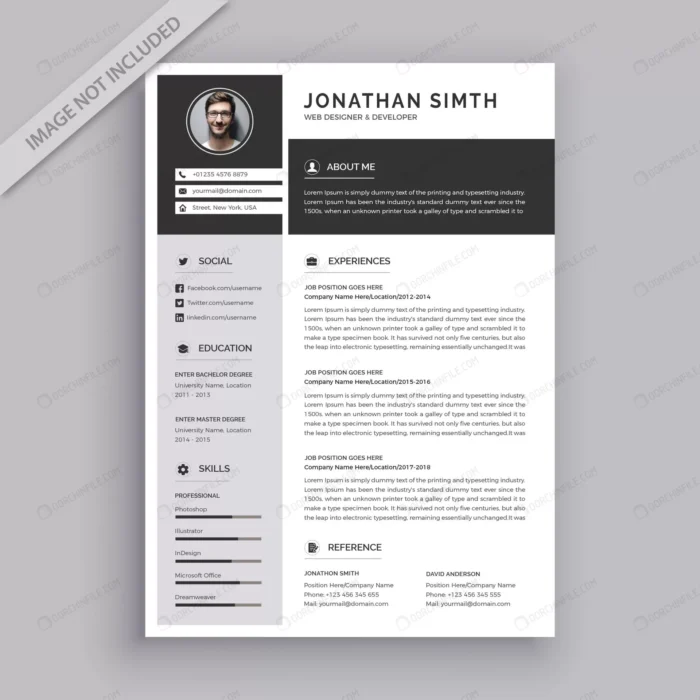 curriculum template with flat design 2 crcd5c5cc7a size2.56mb - title:قالب وکتور رزومه کاری - اورچین فایل - format:EPS - وکتور - sku:crcd5c5cc7a - keywords:قالب وکتور رزومه کاری p_id:101573