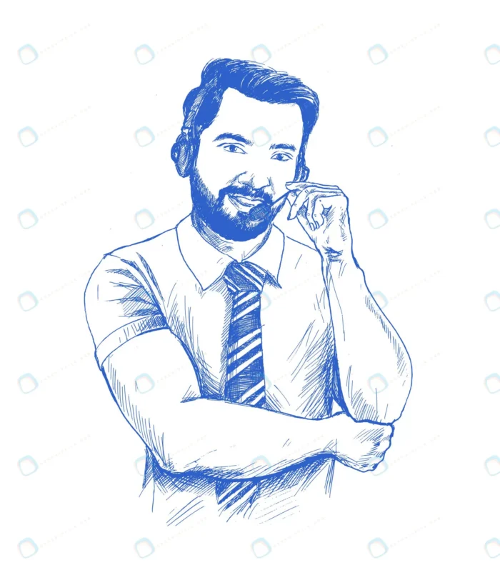 customer service representative wearing headset p crc145af3d9 size2.39mb - title:وکتور نقاشی مرد اپراتور - اورچین فایل - format:EPS - وکتور - sku:crc145af3d9 - keywords: p_id:87251