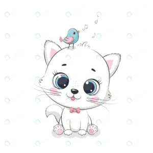 cute baby cat with bird illustration baby shower crc920a860b size0.95mb - title:Home - اورچین فایل - format: - sku: - keywords: p_id:18