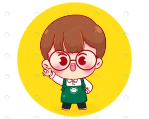 cute boy barista character apron cartoon cha - title:Home - اورچین فایل - format: - sku: - keywords: p_id:18