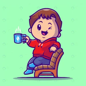 cute boy drink hot coffee chair cartoon vector ic crc9db40489 size1.22mb - title:Home - اورچین فایل - format: - sku: - keywords: p_id:18