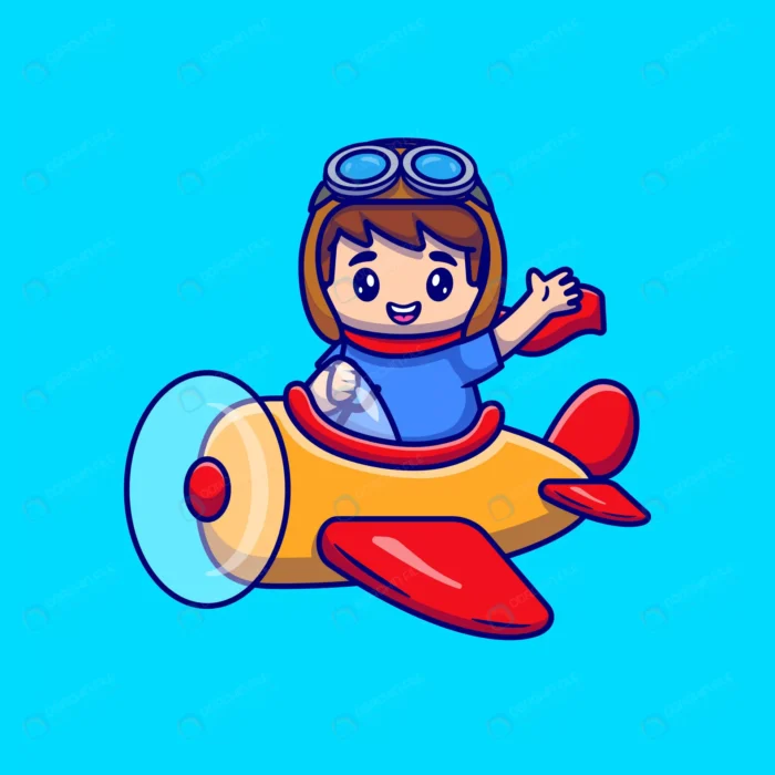 cute boy driving plane cartoon crccbcab3b6 size0.90mb - title:وکتور پسر سوار بر هواپیما - اورچین فایل - format:EPS - وکتور - sku:crccbcab3b6 - keywords: p_id:61658