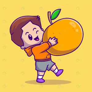 cute boy holding orange cartoon vector icon illus crc5ad81f54 size1.14mb - title:Home - اورچین فایل - format: - sku: - keywords: p_id:18