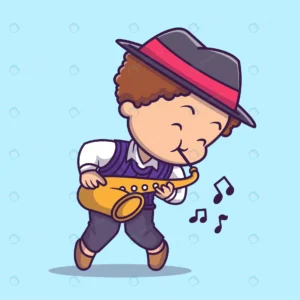 cute boy playing saxophone cartoon vector icon il crc79502ebe size1.64mb - title:Home - اورچین فایل - format: - sku: - keywords: p_id:18