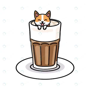 cute corgi mochaccino cartoon character vector ill rnd791 frp31718397 - title:Home - اورچین فایل - format: - sku: - keywords: p_id:18